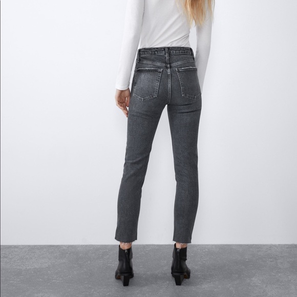 Zara Denim - Zara gray Faded hi-rise jeans Size 38/6